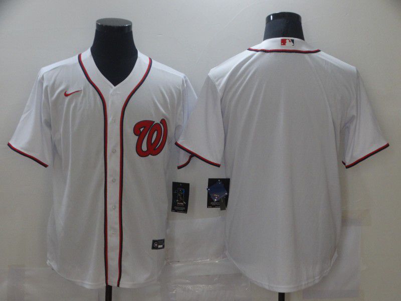 Men Washington Nationals Blank White Game Nike MLB Jerseys